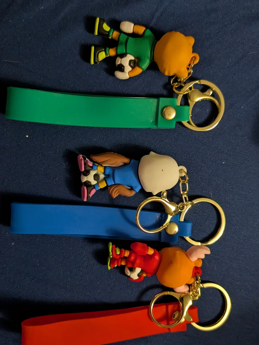 3 Fifa World Cup Blue Soccer Keychain with Eagle Mascot
